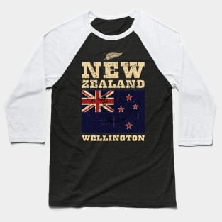 Flag of New Zealand Baseball T-Shirt